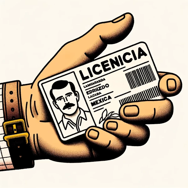 Dibujo licencia de conducir